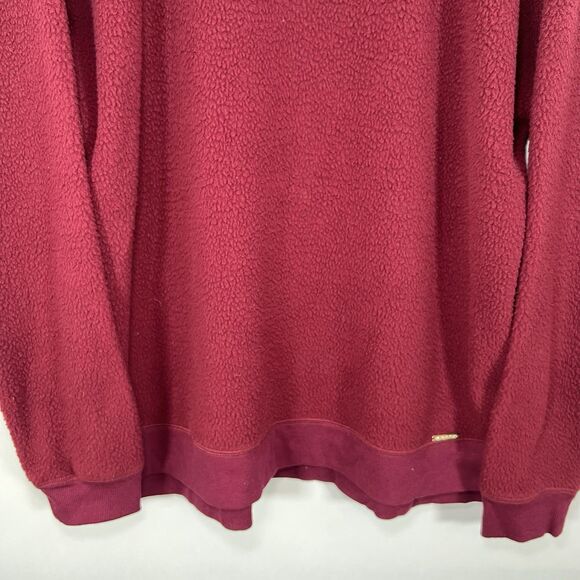 Michael Kors Fleece Sweater Womens Size XL Red Round Neck Oversized Tunic NWT - Picture 3 of 13